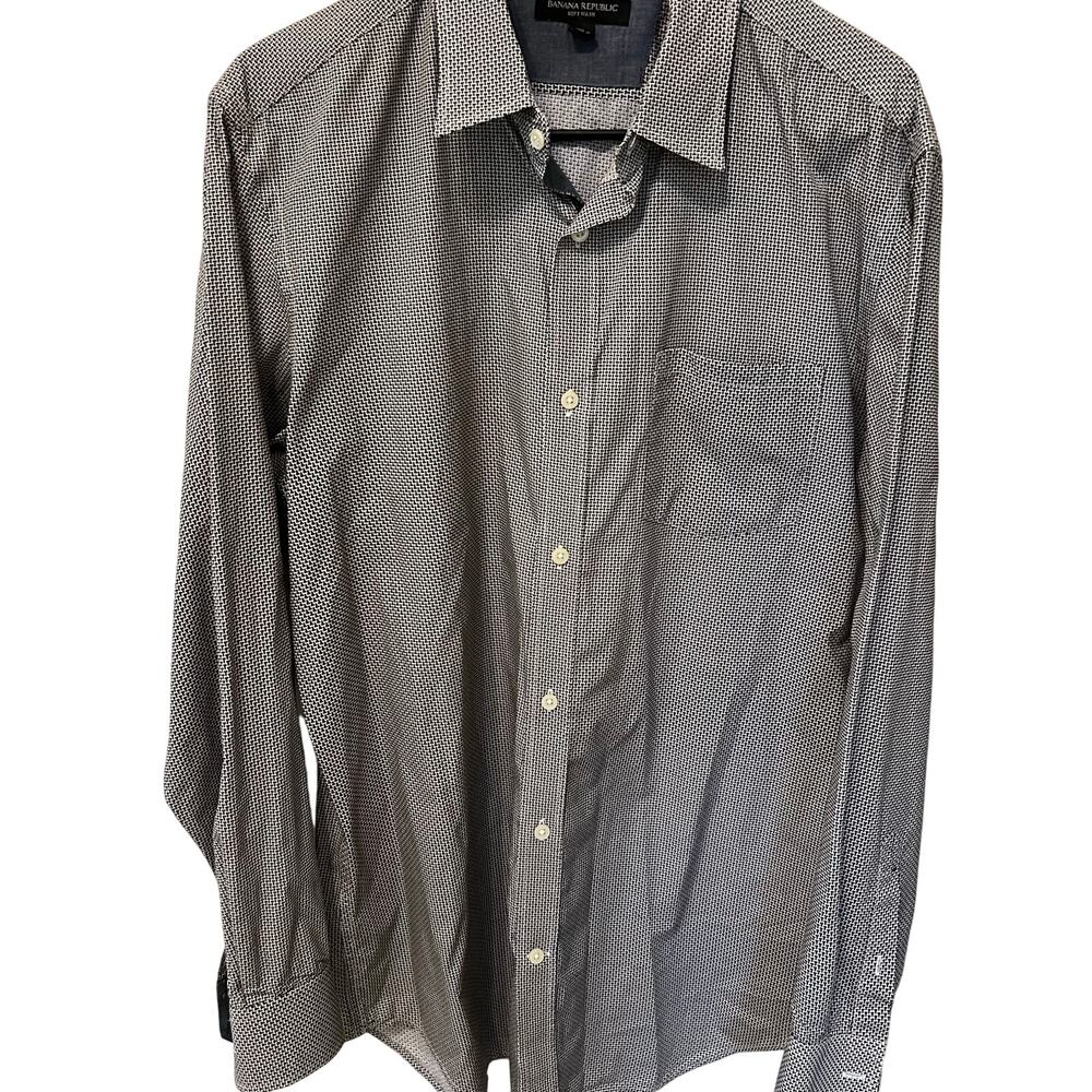 Banana Republic Men's Soft Wash Button Down Shirt Size Large Date Night Office